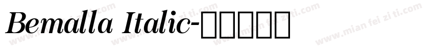 Bemalla Italic字体转换